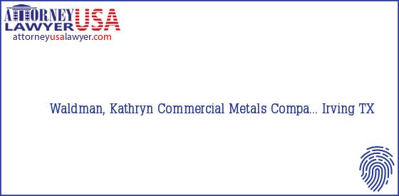 Telephone, Address and other contact data of Waldman, Kathryn, Irving, TX, USA