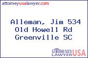 Alleman, Jim 534 Old Howell Rd Greenville SC