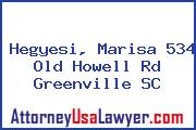 Hegyesi, Marisa 534 Old Howell Rd Greenville SC