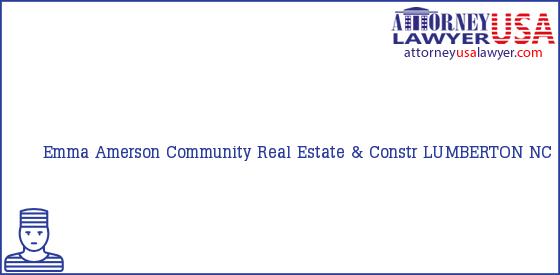 Telephone, Address and other contact data of Emma Amerson, LUMBERTON, NC, USA