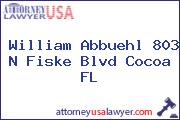 William Abbuehl 803 N Fiske Blvd Cocoa FL