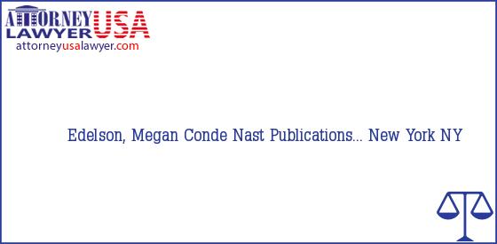 Telephone, Address and other contact data of Edelson, Megan, New York, NY, USA