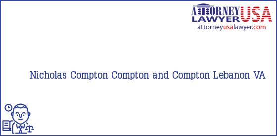 Telephone, Address and other contact data of Nicholas Compton, Lebanon, VA, USA