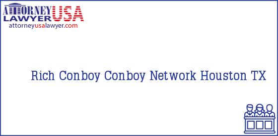 Telephone, Address and other contact data of Rich Conboy, Houston, TX, USA