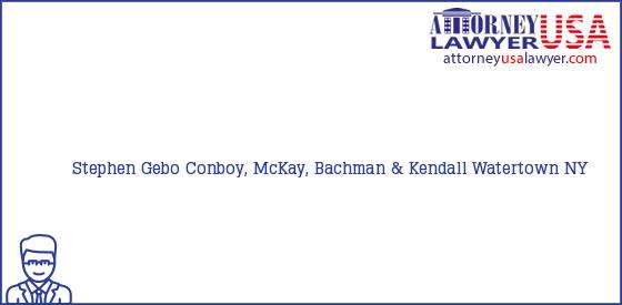 Telephone, Address and other contact data of Stephen Gebo, Watertown, NY, USA