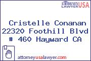 Cristelle Conanan 22320 Foothill Blvd # 460 Hayward CA