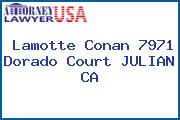 Lamotte Conan 7971 Dorado Court JULIAN CA
