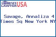 Savage, Annaliza 4 Times Sq New York NY