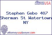 Stephen Gebo 407 Sherman St Watertown NY