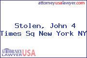 Stolen, John 4 Times Sq New York NY