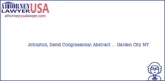 Telephone, Address and other contact data of Johnston, David, Garden City, NY, USA
