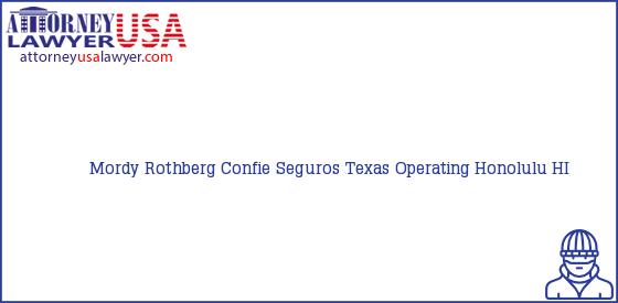 Telephone, Address and other contact data of Mordy Rothberg, Honolulu, HI, USA