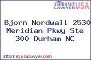 Bjorn Nordwall 2530 Meridian Pkwy Ste 300 Durham NC