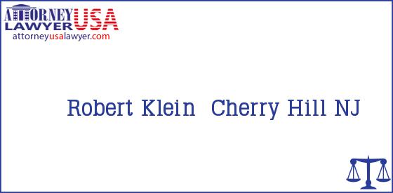 Telephone, Address and other contact data of Robert Klein, Cherry Hill, NJ, USA