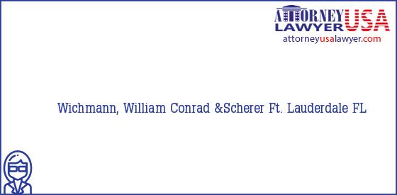 Telephone, Address and other contact data of Wichmann, William, Ft. Lauderdale, FL, USA