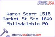 Aaron Starr 1515 Market St Ste 1600 Philadelphia PA