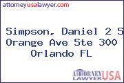 Simpson, Daniel 2 S Orange Ave Ste 300 Orlando FL