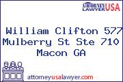William Clifton 577 Mulberry St Ste 710 Macon GA