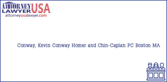 Telephone, Address and other contact data of Conway, Kevin, Boston, MA, USA