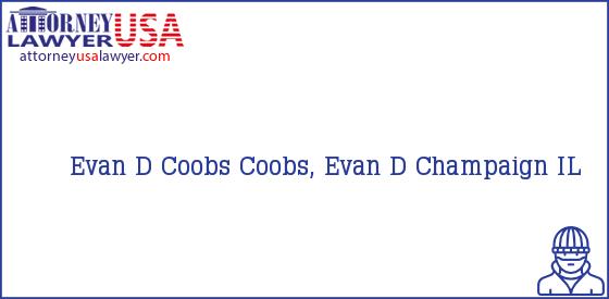 Telephone, Address and other contact data of Evan D Coobs, Champaign, IL, USA