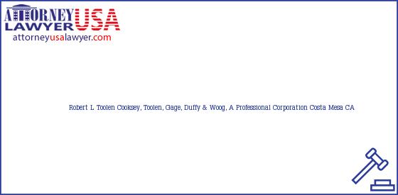 Telephone, Address and other contact data of Robert L Toolen, Costa Mesa, CA, USA