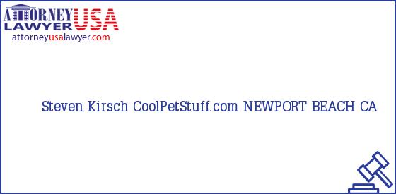 Telephone, Address and other contact data of Steven Kirsch, NEWPORT BEACH, CA, USA