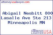 Abigail Nesbitt 800 Lasalle Ave Ste 213 Minneapolis MN