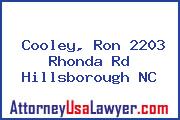 Cooley, Ron 2203 Rhonda Rd Hillsborough NC