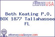 Beth Keating P.O. BOX 1877 Tallahassee FL