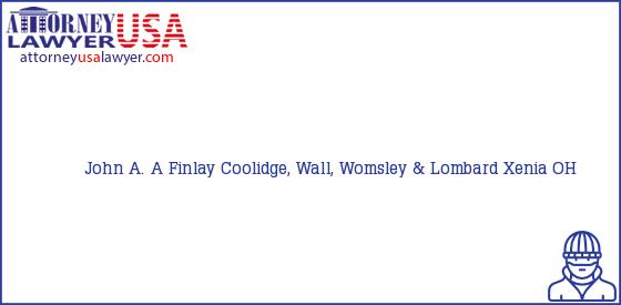 Telephone, Address and other contact data of John A. A Finlay, Xenia, OH, USA