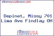 Depinet, Missy 701 Lima Ave Findlay OH
