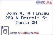 John A. A Finlay 260 N Detroit St Xenia OH