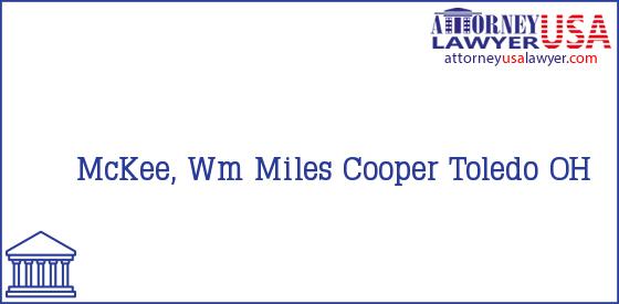 Telephone, Address and other contact data of McKee, Wm Miles, Toledo, OH, USA