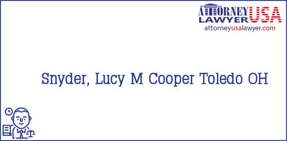 Telephone, Address and other contact data of Snyder, Lucy M, Toledo, OH, USA