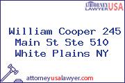 William Cooper 245 Main St Ste 510 White Plains NY