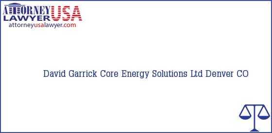 Telephone, Address and other contact data of David Garrick, Denver, CO, USA