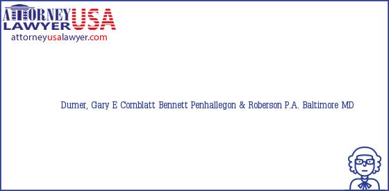 Telephone, Address and other contact data of Dumer, Gary E, Baltimore, MD, USA