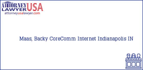 Telephone, Address and other contact data of Maas, Backy, Indianapolis, IN, USA