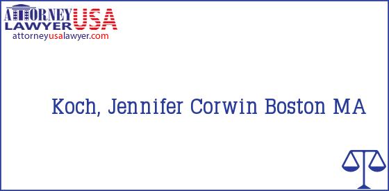 Telephone, Address and other contact data of Koch, Jennifer, Boston, MA, USA