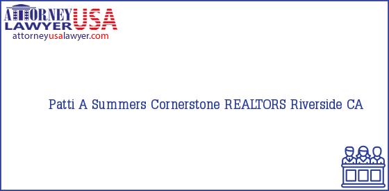 Telephone, Address and other contact data of Patti A Summers, Riverside, CA, USA