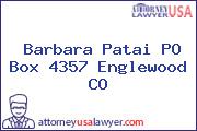 Barbara Patai PO Box 4357 Englewood CO