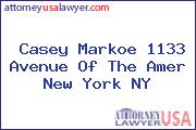 Casey  Markoe 1133 Avenue Of The Amer New York NY