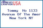 Tommy  Ho 1133 Avenue Of The Amer New York NY