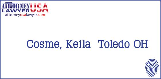 Telephone, Address and other contact data of Cosme, Keila, Toledo, OH, USA