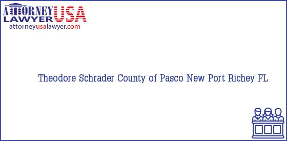 Telephone, Address and other contact data of Theodore Schrader, New Port Richey, FL, USA