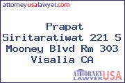 Prapat Siritaratiwat 221 S Mooney Blvd Rm 303 Visalia CA