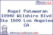 Rogel Patawaran 10940 Wilshire Blvd Ste 1600 Los Angeles CA
