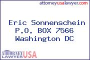Eric Sonnenschein P.O. BOX 7566 Washington DC