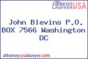 John Blevins P.O. BOX 7566 Washington DC