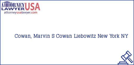 Telephone, Address and other contact data of Cowan, Marvin S, New York, NY, USA